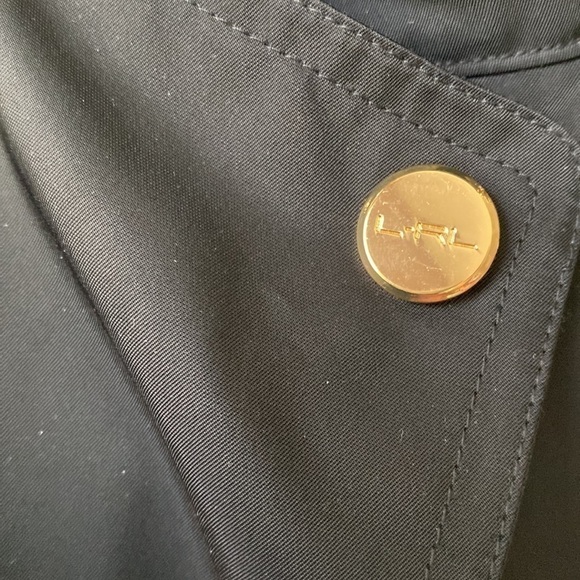 LAUREN Ralph Lauren golden logo branded hardware coat jacket black Sz US S - Picture 13 of 17